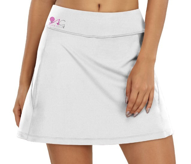 ASILA Golf Logo Golf Skirt-White